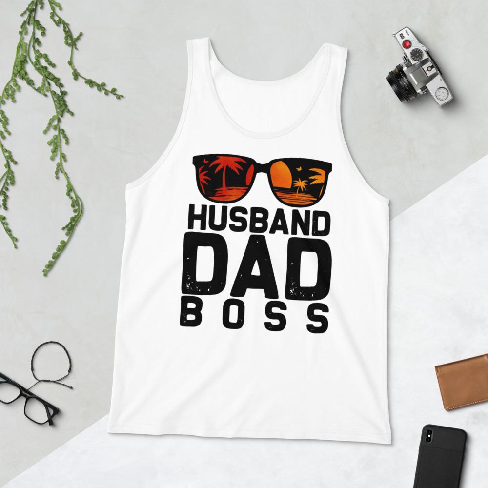 Husband Dad Boss - Unisex Tank Top - MaxGrace Apparel