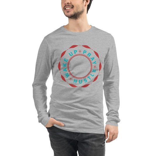 Wake up Pray Hustle Poker chip Unisex Long Sleeve Tee - MaxGrace Apparel