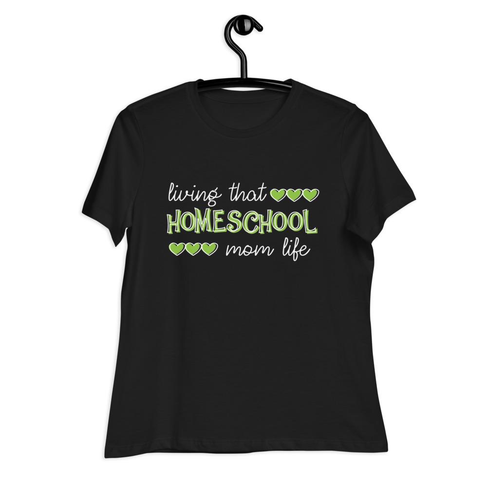 Living that homeschool mom life Women's Relaxed T-Shirt - MaxGrace Apparel