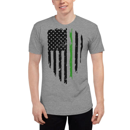 Green Border Patrol Agent Unisex Tri-Blend Track Shirt - MaxGrace Apparel