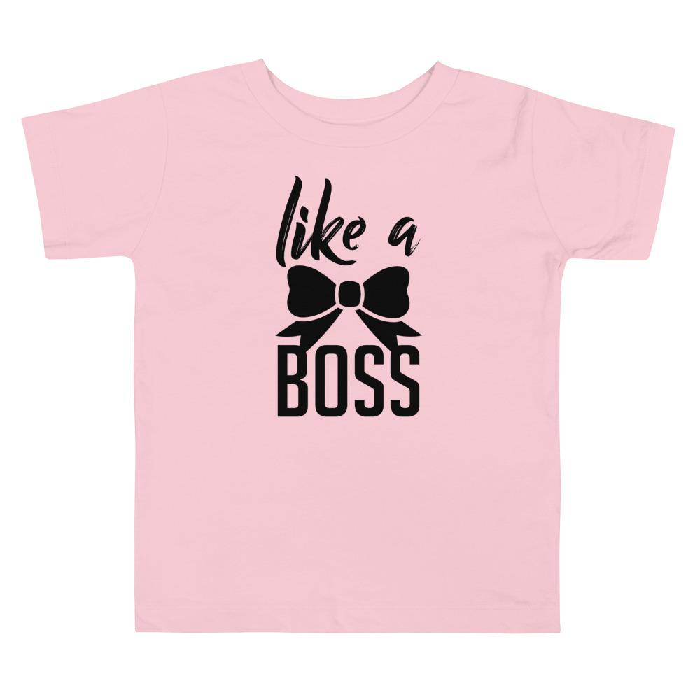 Like a Boss Big Bow - Toddler Short Sleeve Tee - MaxGrace Apparel