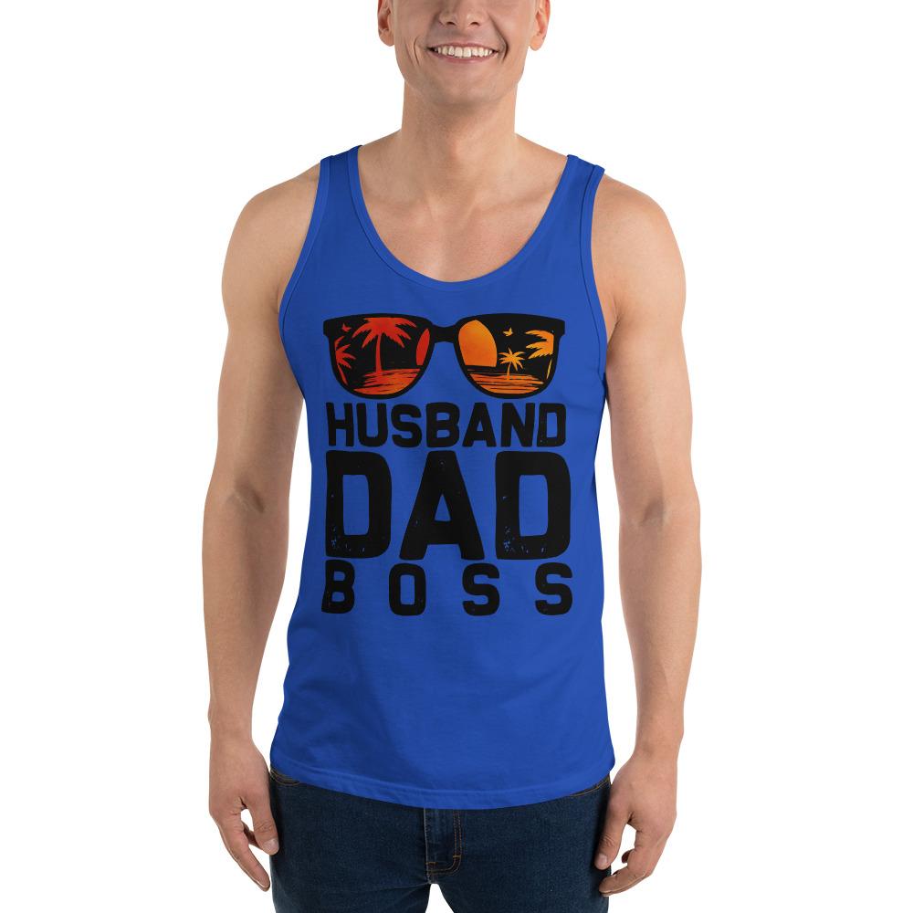 Husband Dad Boss - Unisex Tank Top - MaxGrace Apparel