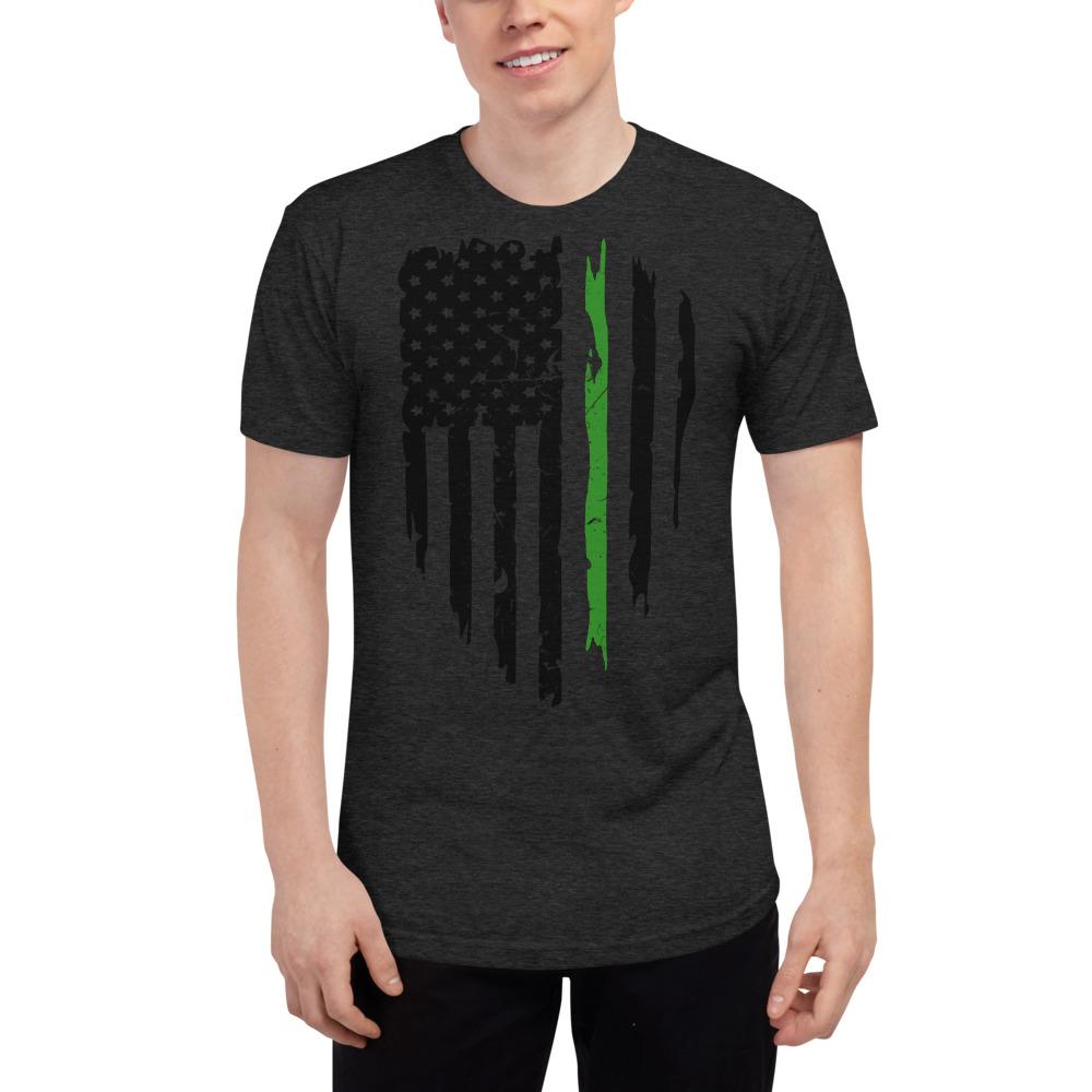 Green Border Patrol Agent Unisex Tri-Blend Track Shirt - MaxGrace Apparel