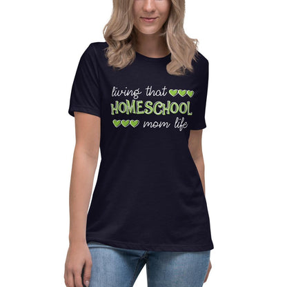 Living that homeschool mom life Women's Relaxed T-Shirt - MaxGrace Apparel