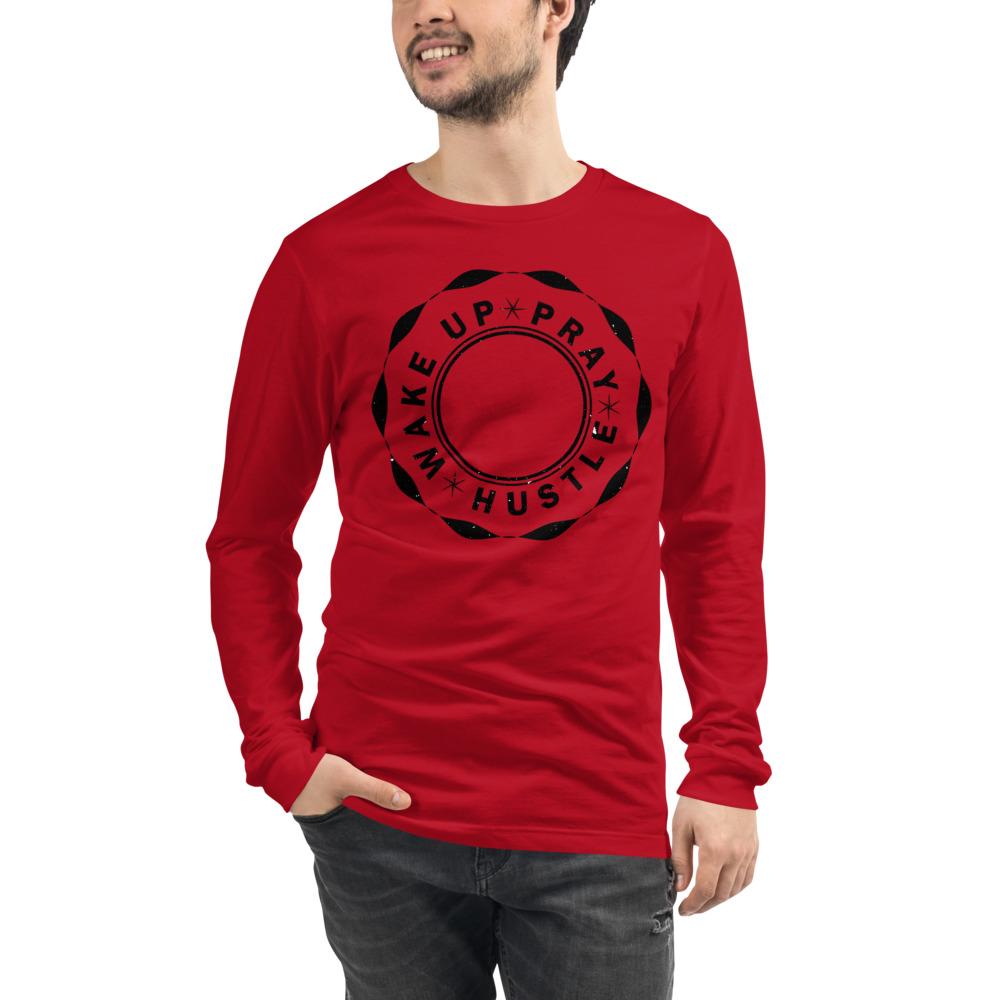 Wake up Pray Hustle Poker chip Unisex Long Sleeve Tee - MaxGrace Apparel