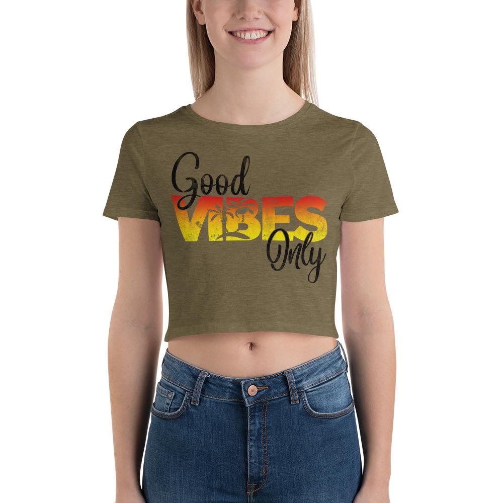 Good Vibes Only Women’s Crop Tee - MaxGrace Apparel