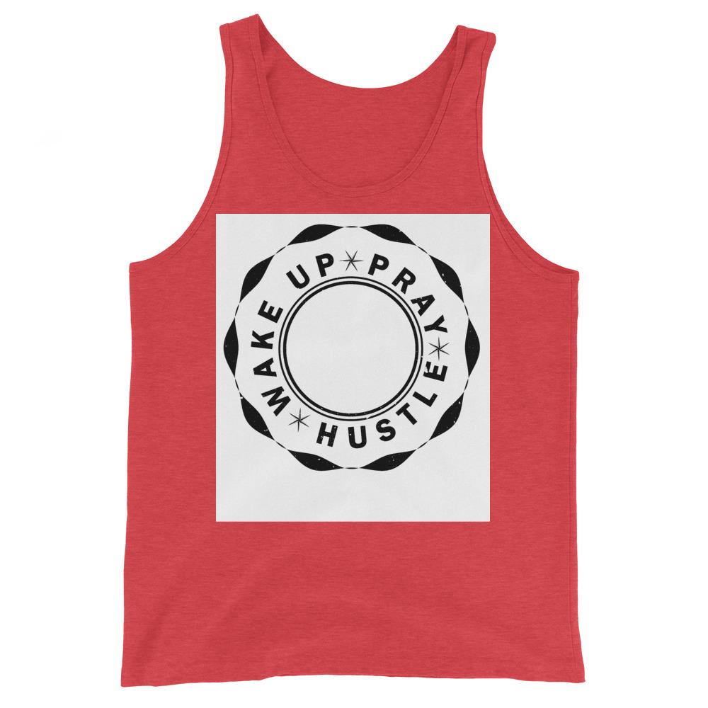 Wake up Pray Hustle Poker chip Unisex Tank Top - MaxGrace Apparel