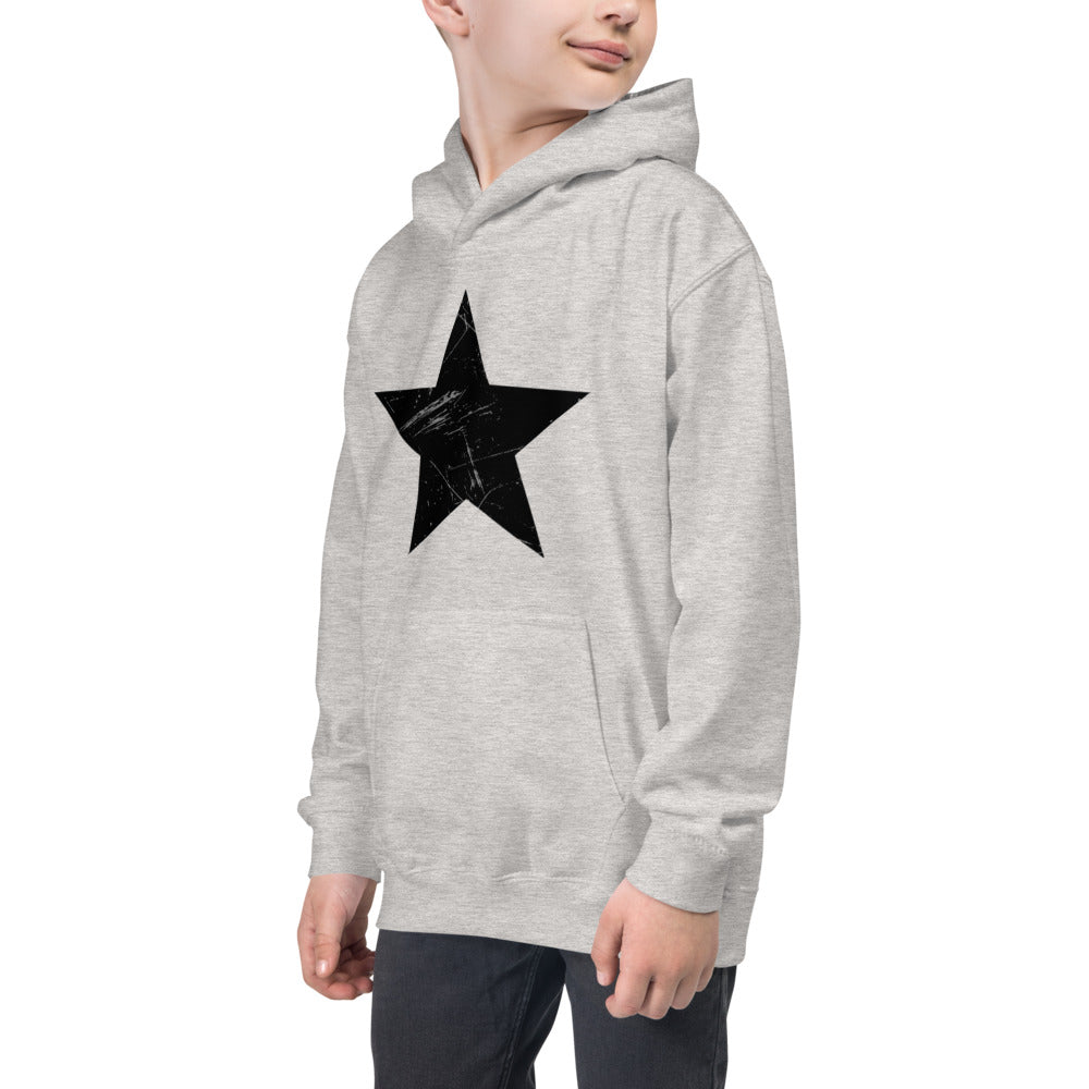 Star Scratch Black - Kids Hoodie