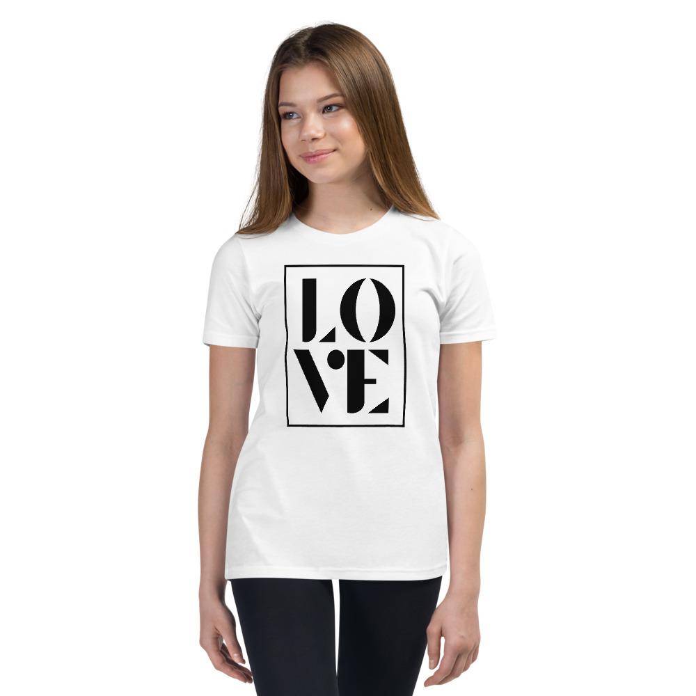 Love Frame Black - Youth Short Sleeve T-Shirt - MaxGrace Apparel