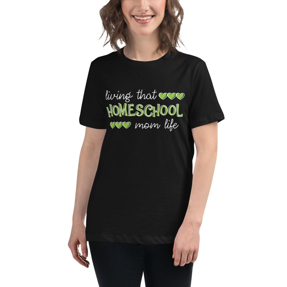 Living that homeschool mom life Women's Relaxed T-Shirt - MaxGrace Apparel