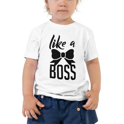 Like a Boss Big Bow - Toddler Short Sleeve Tee - MaxGrace Apparel