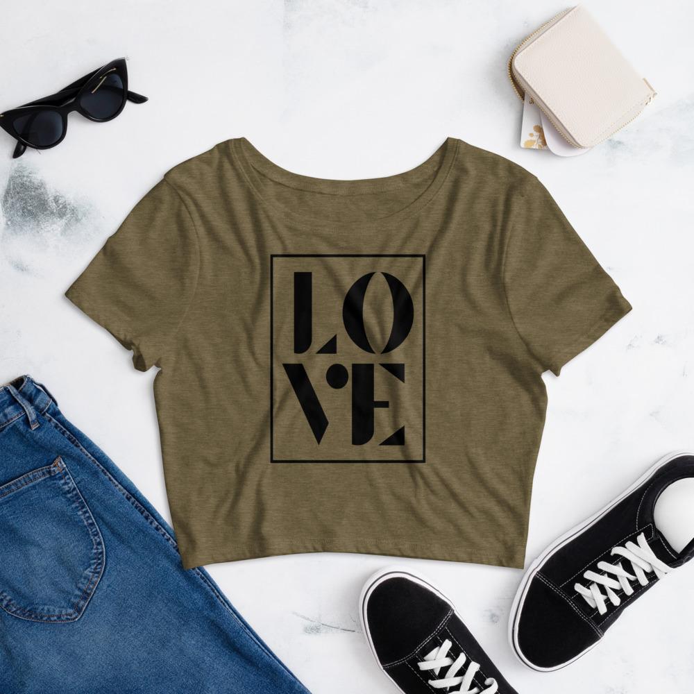 Love Frame - Women’s Crop Tee - MaxGrace Apparel