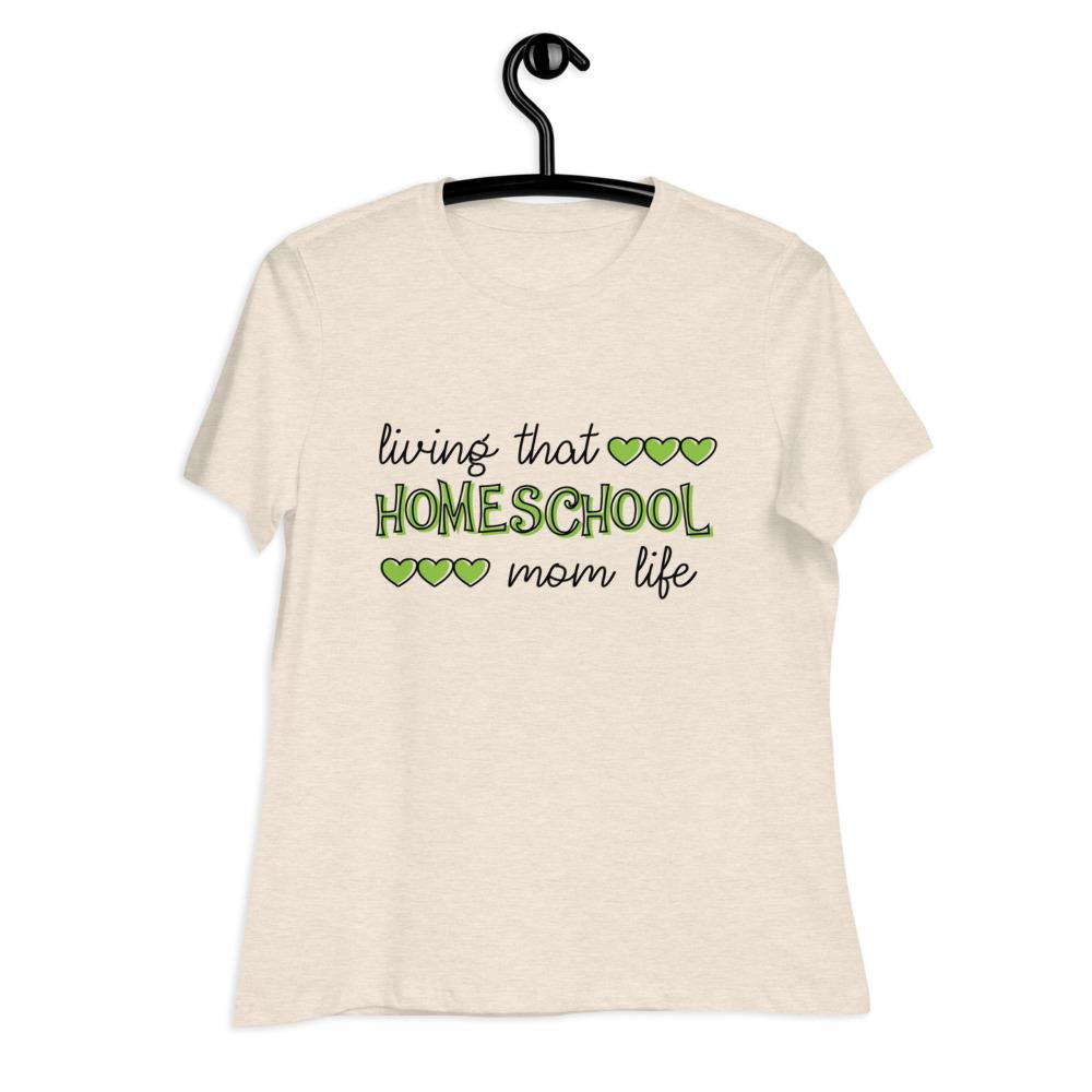 Living that homeschool mom life Women's Relaxed T-Shirt - MaxGrace Apparel