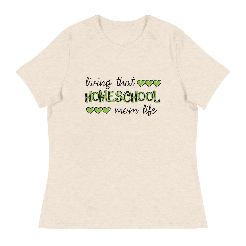 Living that homeschool mom life Women's Relaxed T-Shirt - MaxGrace Apparel