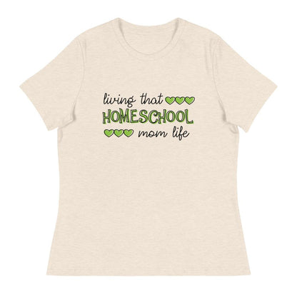 Living that homeschool mom life Women's Relaxed T-Shirt - MaxGrace Apparel