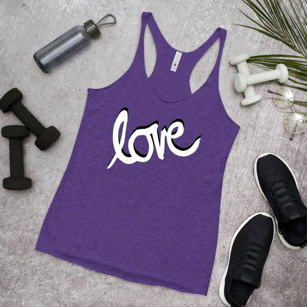 Love - Women's Racerback Tank - MaxGrace Apparel