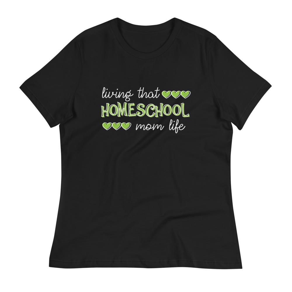 Living that homeschool mom life Women's Relaxed T-Shirt - MaxGrace Apparel