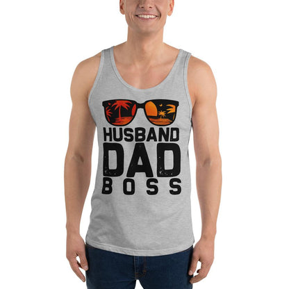 Husband Dad Boss - Unisex Tank Top - MaxGrace Apparel