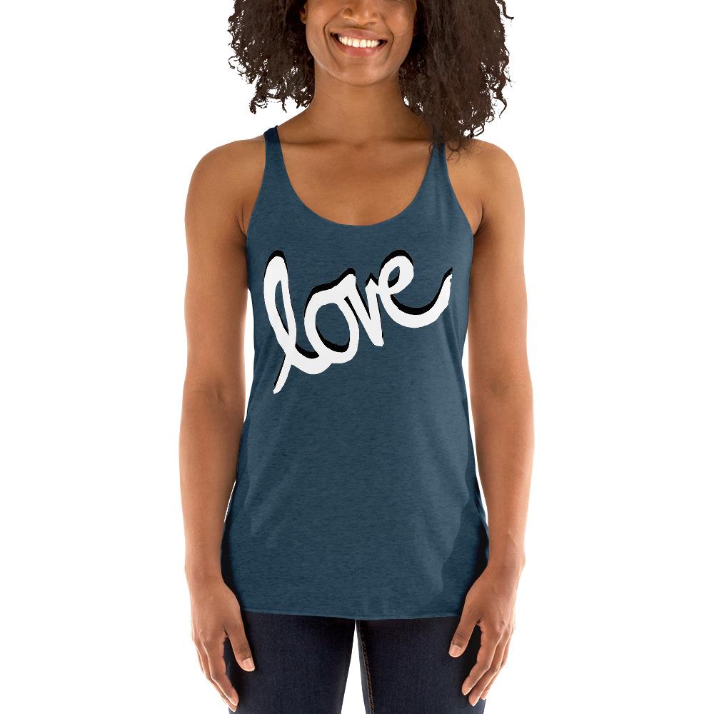 Love - Women's Racerback Tank - MaxGrace Apparel