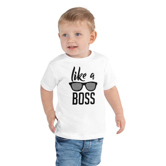 Like a Boss Sunglasses - Toddler Short Sleeve Tee - MaxGrace Apparel