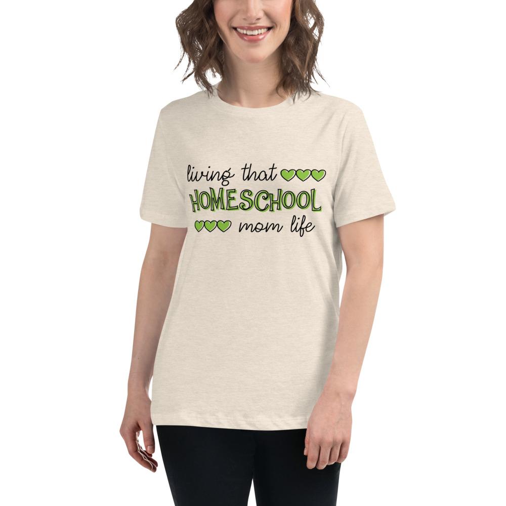 Living that homeschool mom life Women's Relaxed T-Shirt - MaxGrace Apparel