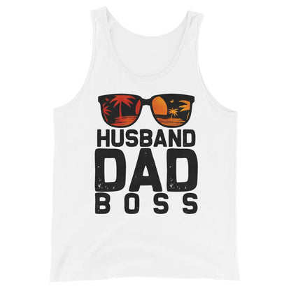 Husband Dad Boss - Unisex Tank Top - MaxGrace Apparel