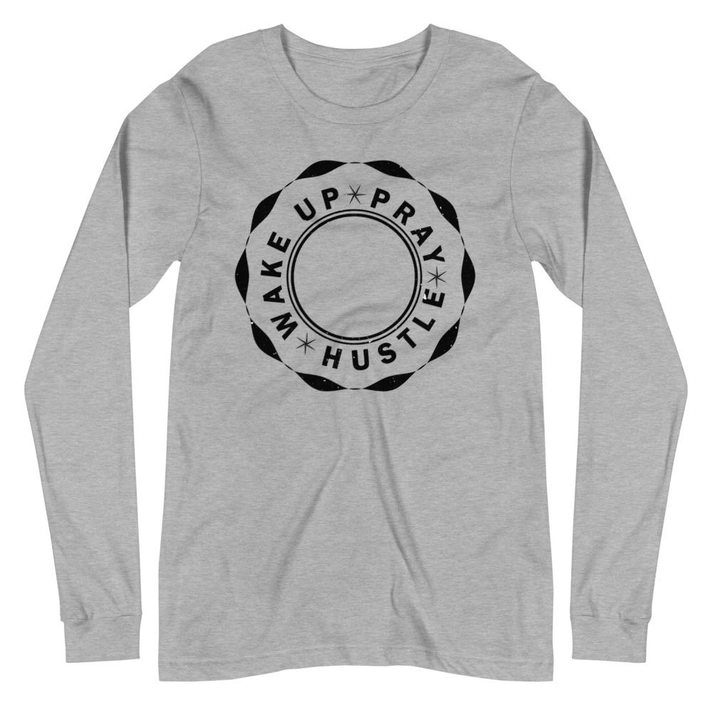 Wake up Pray Hustle Poker chip Unisex Long Sleeve Tee - MaxGrace Apparel