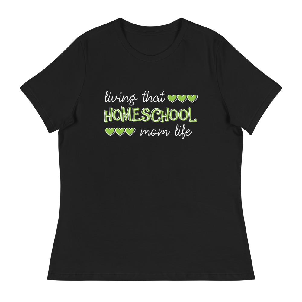 Living that homeschool mom life Women's Relaxed T-Shirt - MaxGrace Apparel