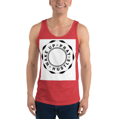 Wake up Pray Hustle Poker chip Unisex Tank Top - MaxGrace Apparel