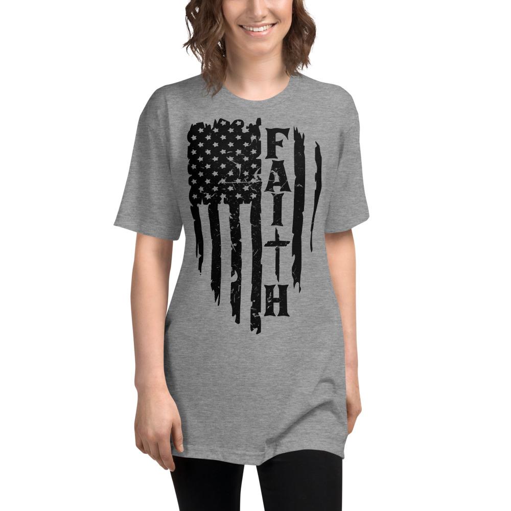 Faith Unisex Tri-Blend Track Shirt - MaxGrace Apparel