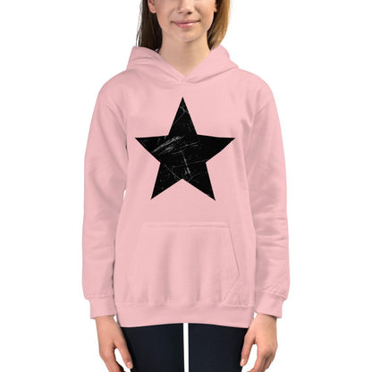 Star Scratch Black - Kids Hoodie - MaxGrace Apparel