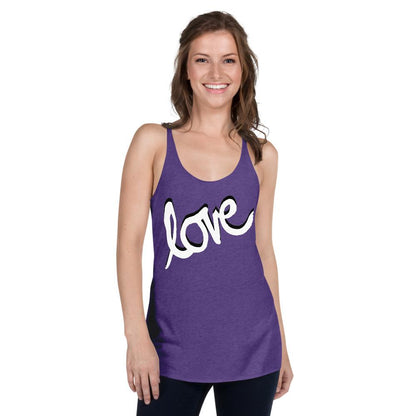 Love - Women's Racerback Tank - MaxGrace Apparel