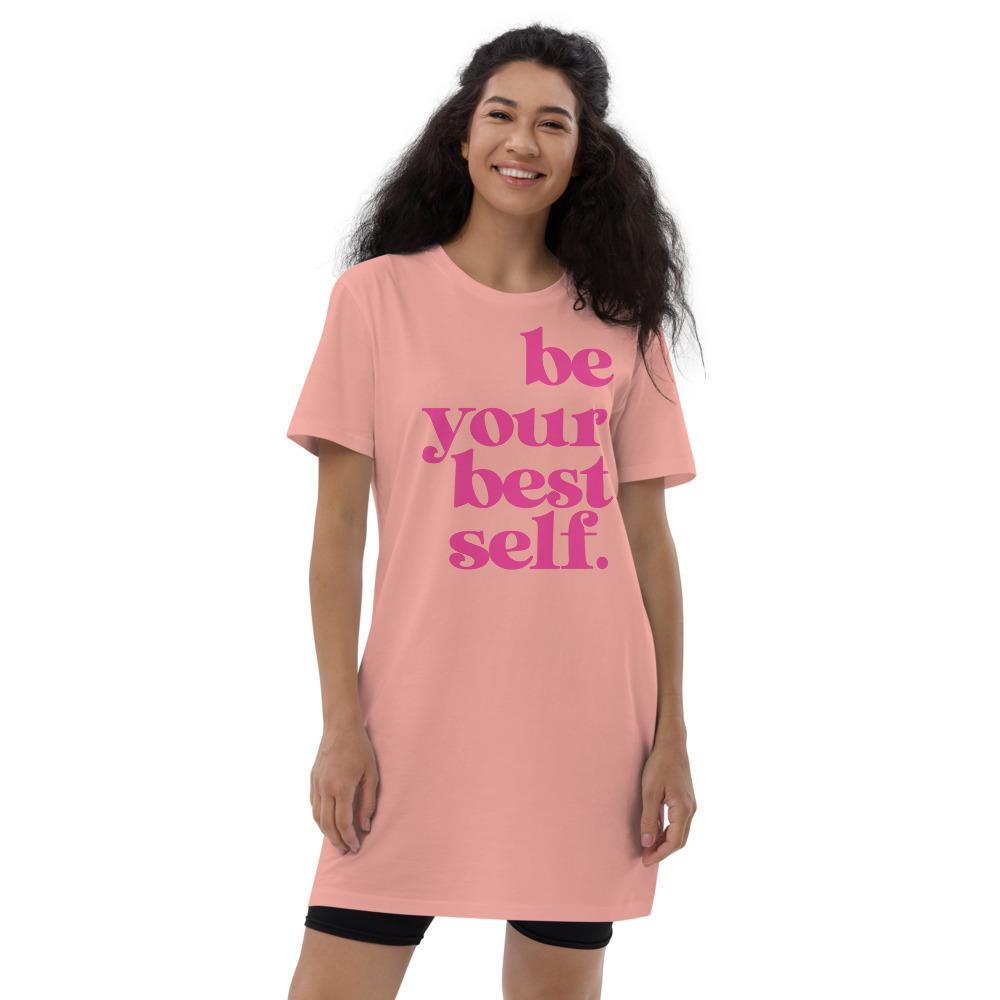 Be your best self Organic cotton t-shirt dress - MaxGrace Apparel