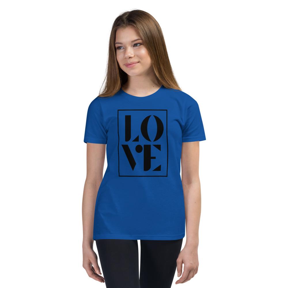 Love Frame Black - Youth Short Sleeve T-Shirt - MaxGrace Apparel