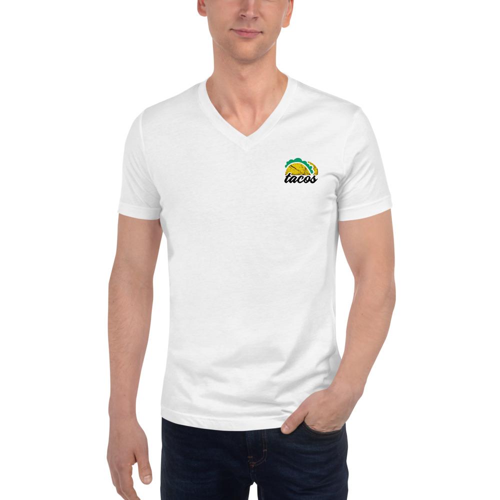 Tacos Tacos Tacos Unisex Short Sleeve V-Neck T-Shirt - MaxGrace Apparel