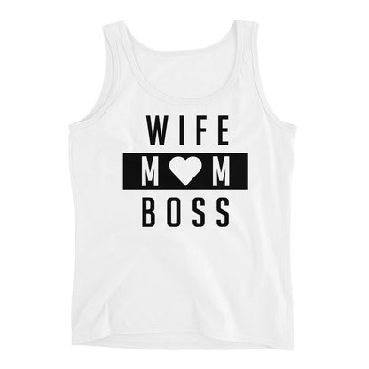 Wife Mom Boss Heart Ladies' Tank - MaxGrace Apparel