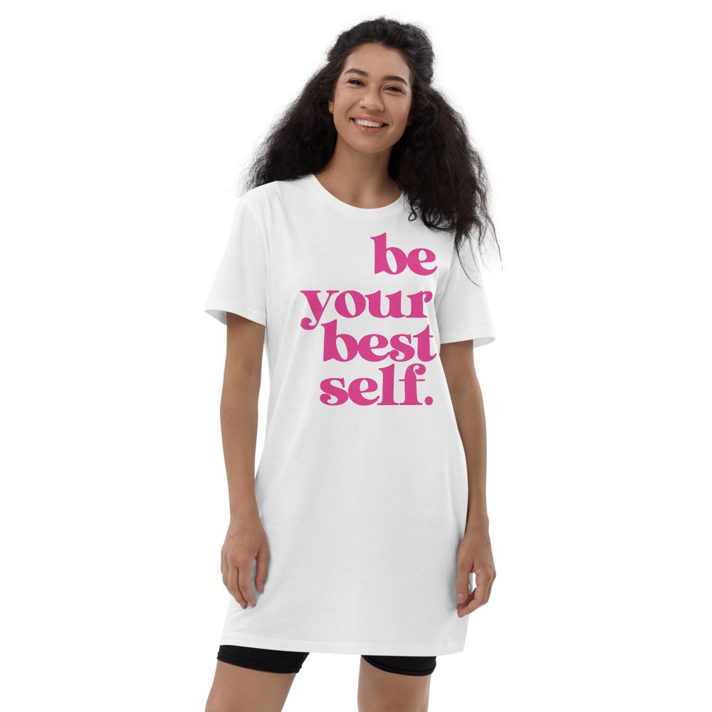 Be your best self Organic cotton t-shirt dress - MaxGrace Apparel