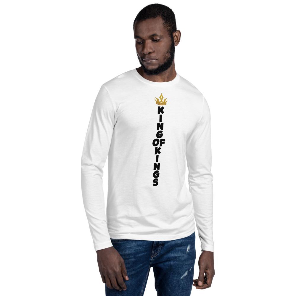 King of King Vertical Long Sleeve Fitted Crew - MaxGrace Apparel