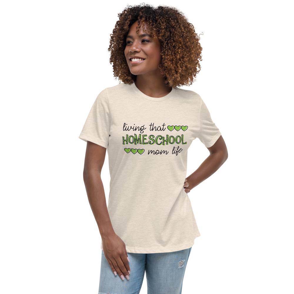 Living that homeschool mom life Women's Relaxed T-Shirt - MaxGrace Apparel