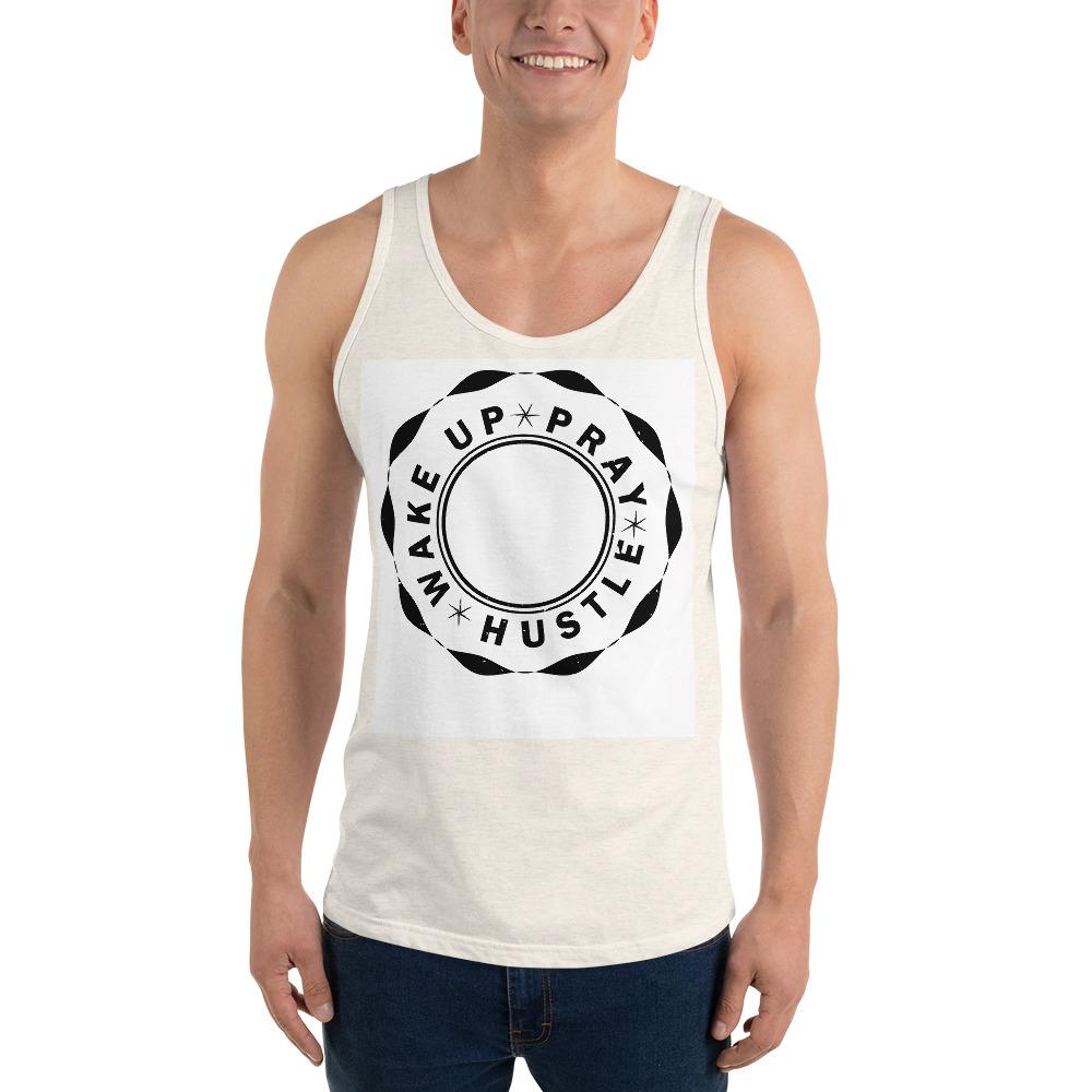 Wake up Pray Hustle Poker chip Unisex Tank Top - MaxGrace Apparel