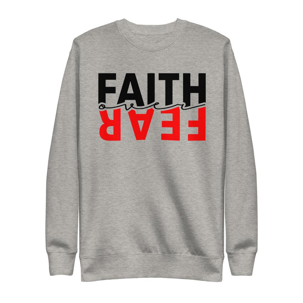 Faith Over Fear - Unisex Fleece Pullover - MaxGrace Apparel