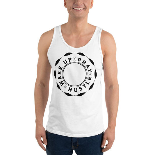 Wake up Pray Hustle Poker chip Unisex Tank Top - MaxGrace Apparel