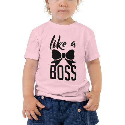 Like a Boss Big Bow - Toddler Short Sleeve Tee - MaxGrace Apparel