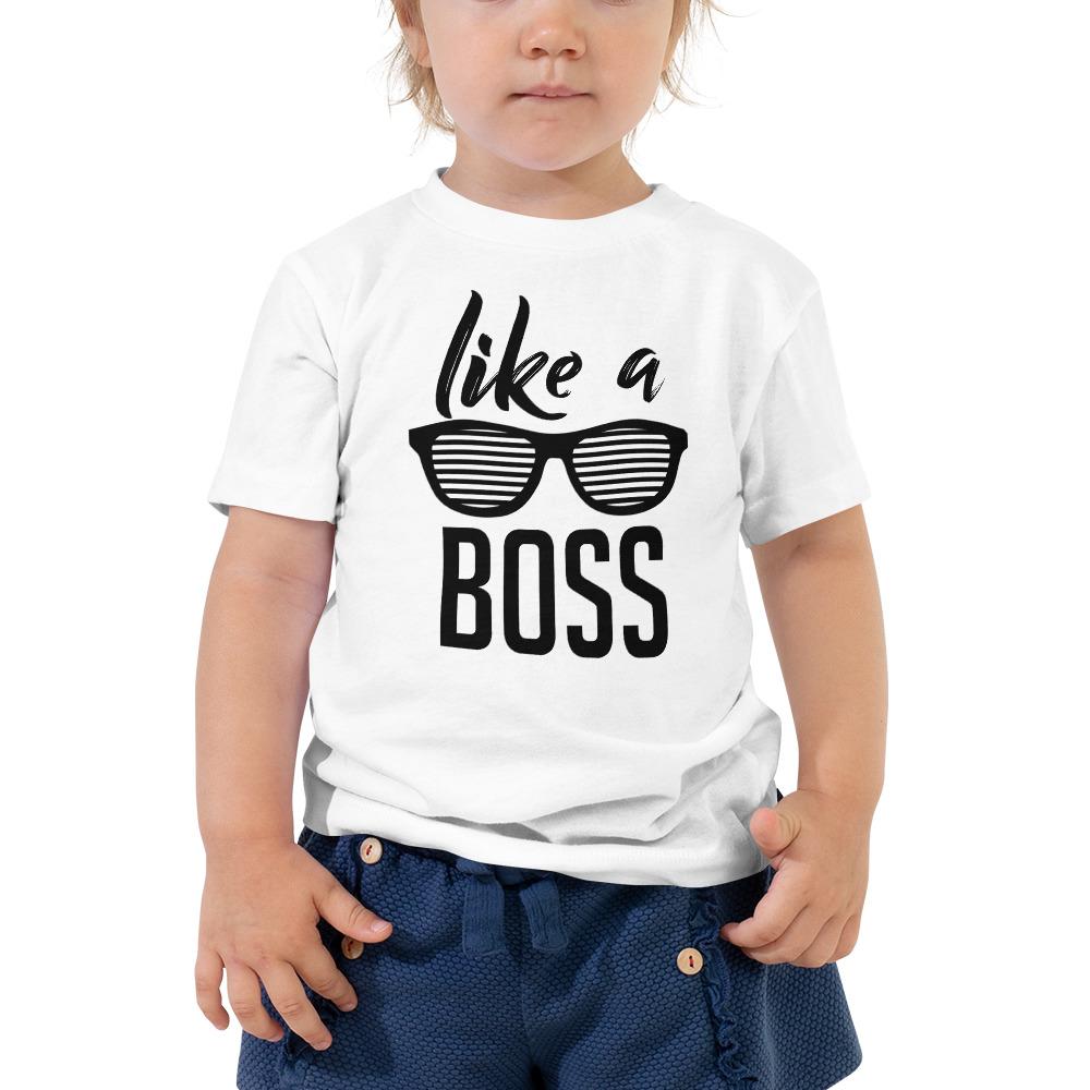 Like a Boss Sunglasses - Toddler Short Sleeve Tee - MaxGrace Apparel