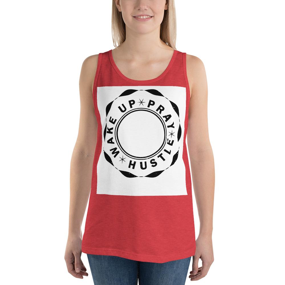 Wake up Pray Hustle Poker chip Unisex Tank Top - MaxGrace Apparel