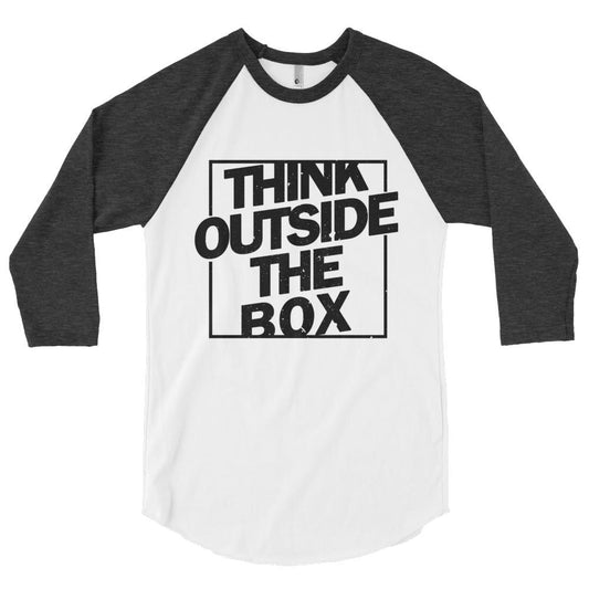 Think outside the Box 3/4 sleeve raglan shirt - MaxGrace Apparel