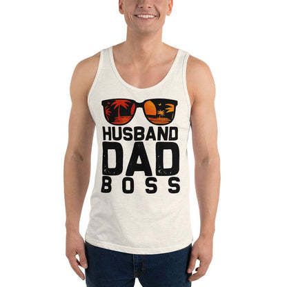 Husband Dad Boss - Unisex Tank Top - MaxGrace Apparel