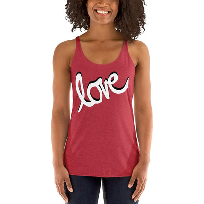 Love - Women's Racerback Tank - MaxGrace Apparel