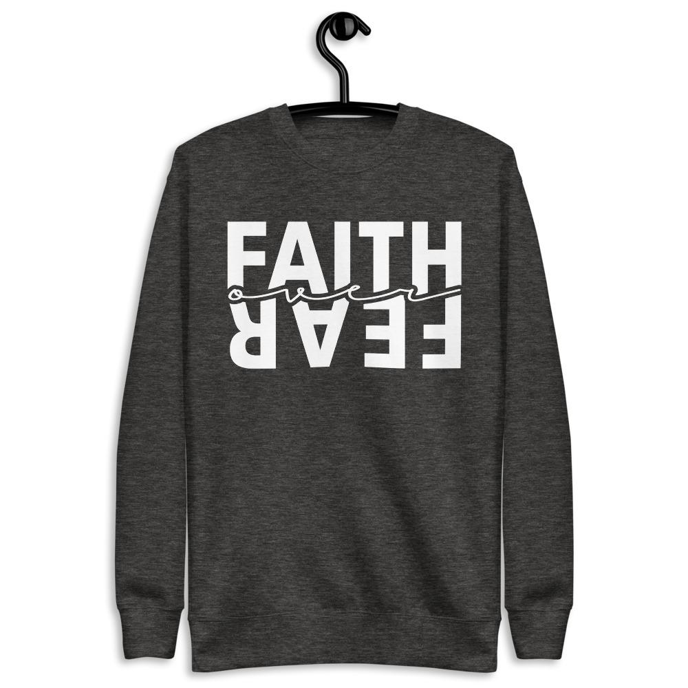 Faith Over Fear - Unisex Fleece Pullover - MaxGrace Apparel