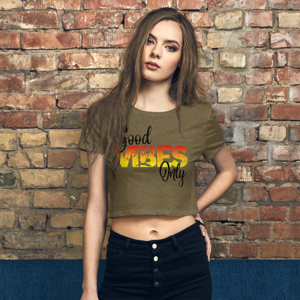 Good Vibes Only Women’s Crop Tee - MaxGrace Apparel